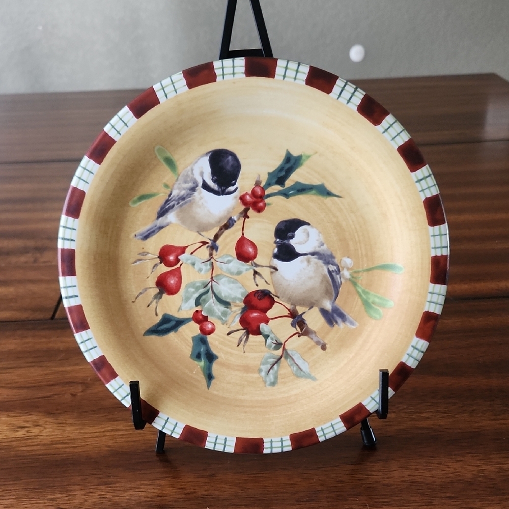 Lenox Winter Greetings Everyday Catherine McClung Chickadee Salad Plate